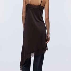 H&M Dark Brown Backless Lace Dress